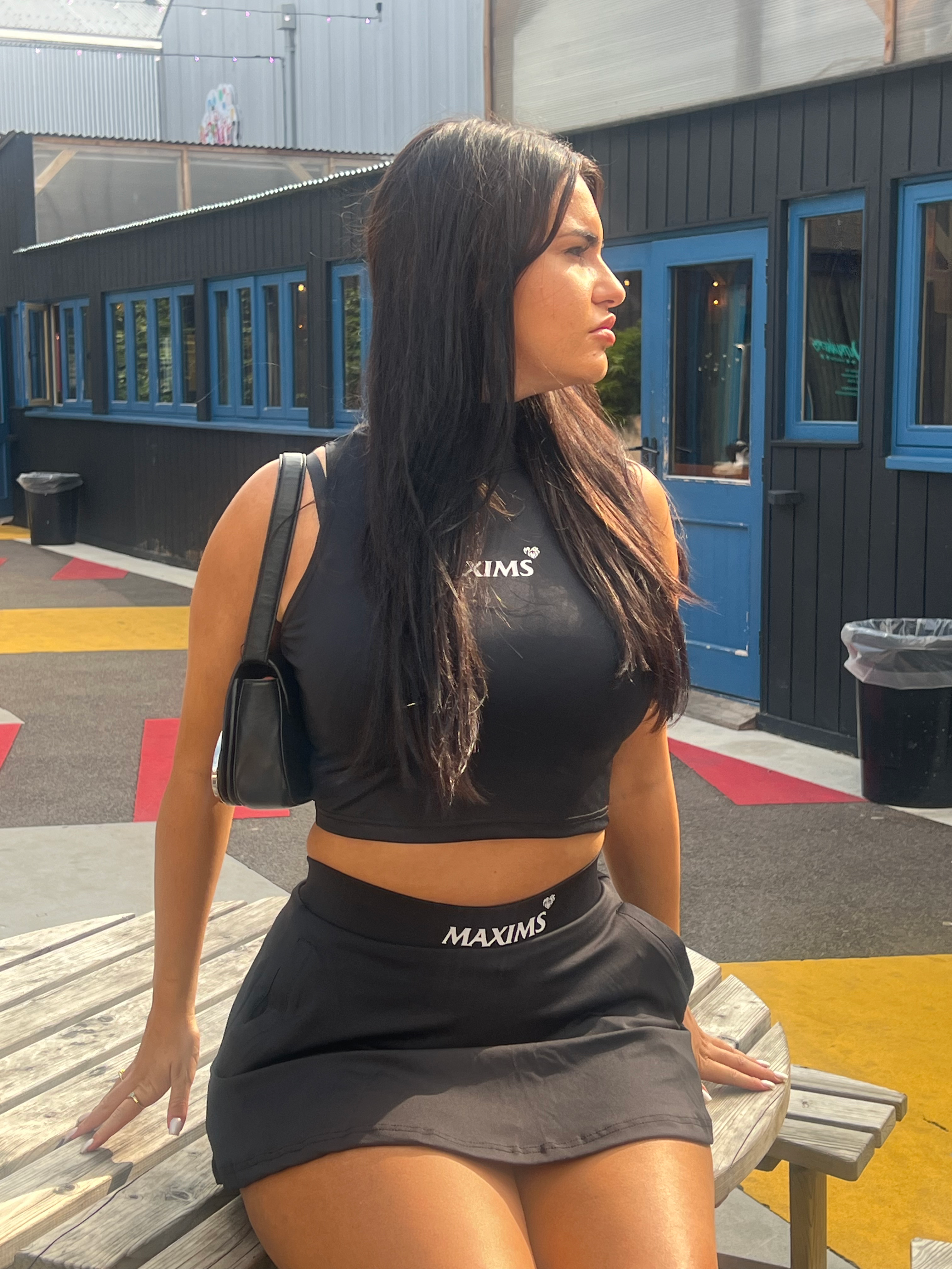 Maxims Wimbledon Black Vest