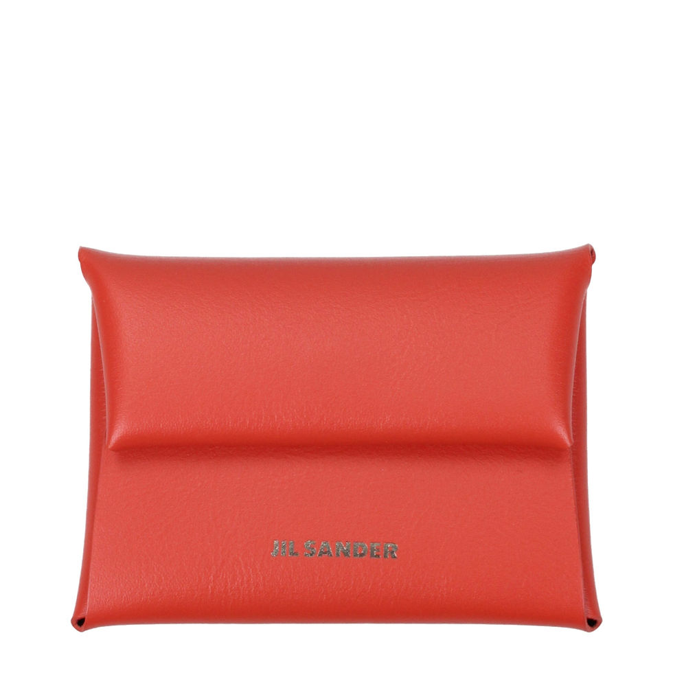 Jil Sander Orange Leather Wallet