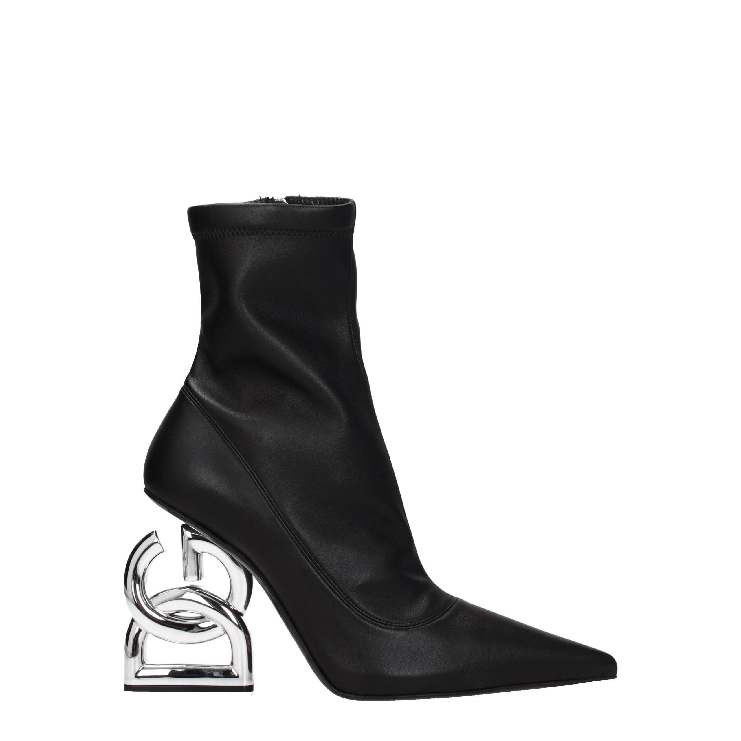 Dolce & Gabbana Black Leather Ankle Boots