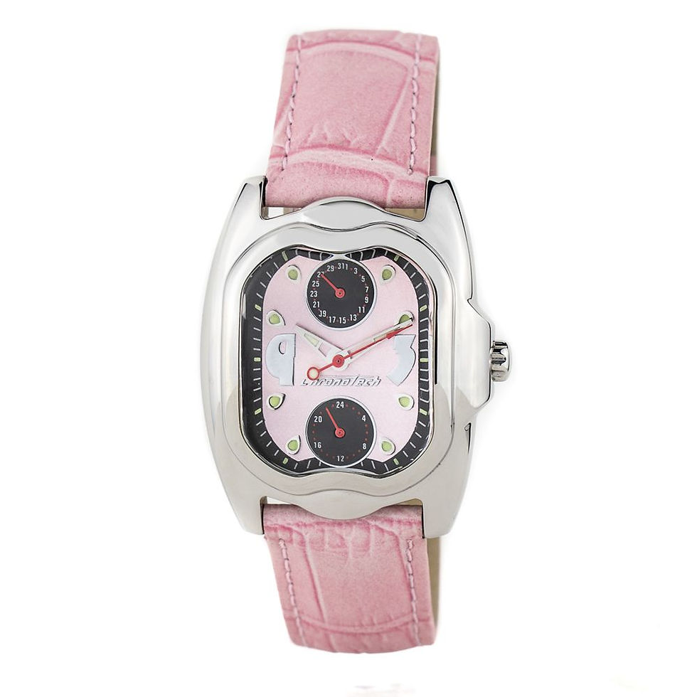 Chronotech Multicolor Leather Dress Watch