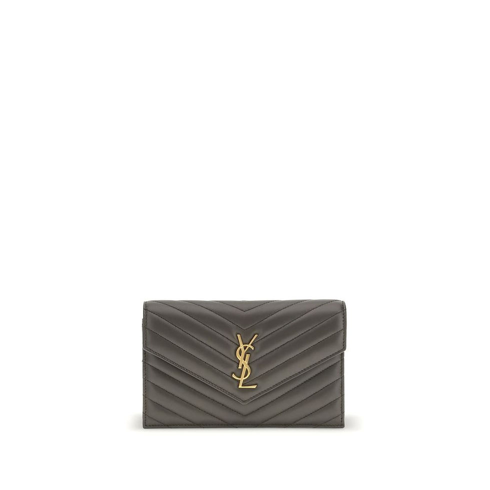 Saint Laurent Black Calf Leather Bos Taurus Wallet