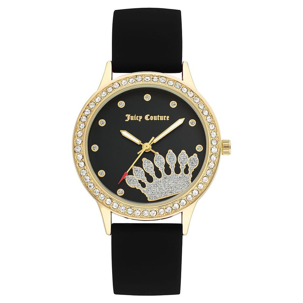 Juicy Couture Black Synthetic Dress Watch