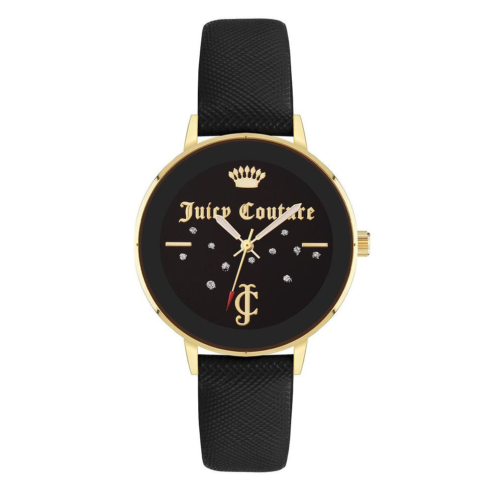Juicy Couture Black Plastic Dress Watch