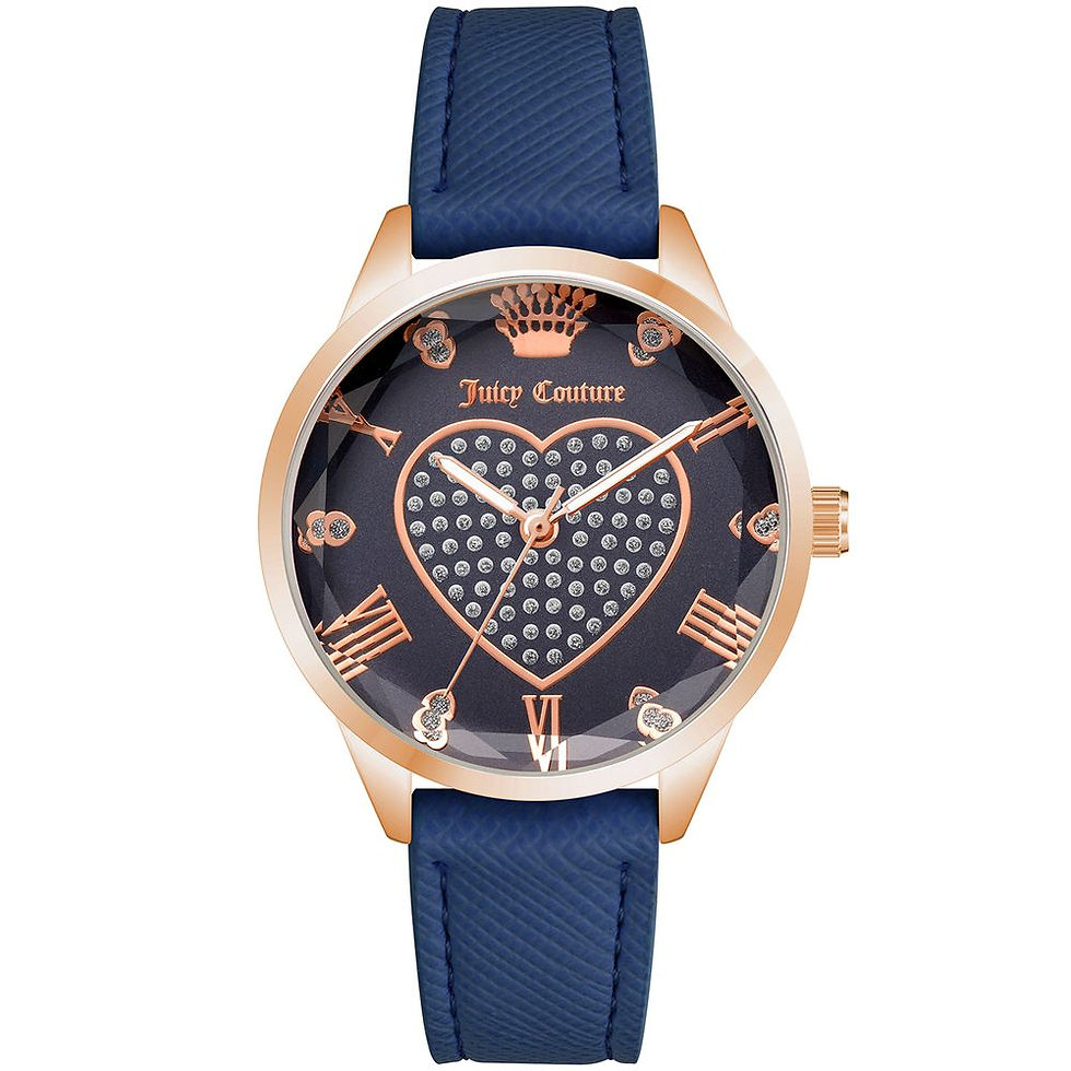 Juicy Couture Blue Plastic Dress Watch