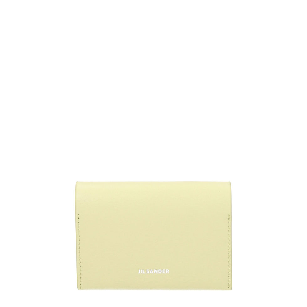 Jil Sander Yellow Leather Cardholder