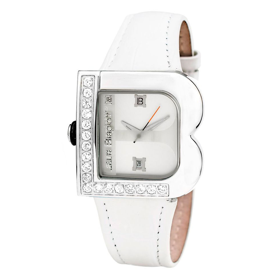 Laura Biagiotti White Leather Dress Watch