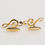 תמונה ממוזערת: Dolce & Gabbana Gold Musical Note Metal Brass Pin Men Accessory Cufflinks