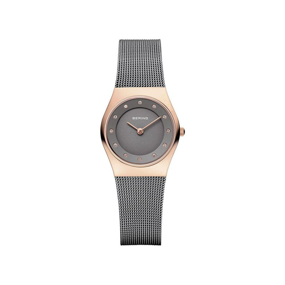 BERING Gray Stainless Steel Dress Watch