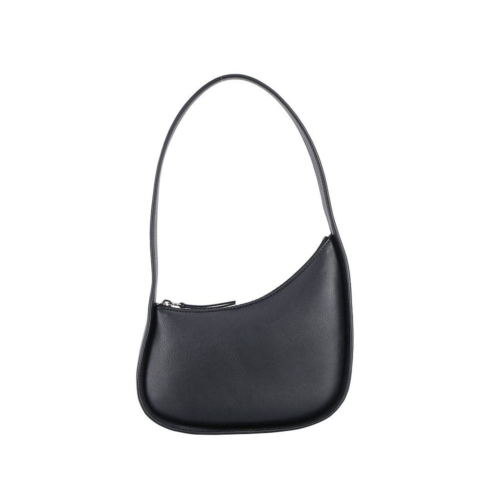 The Row Black Calf Leather Bos Taurus Shoulder Bag