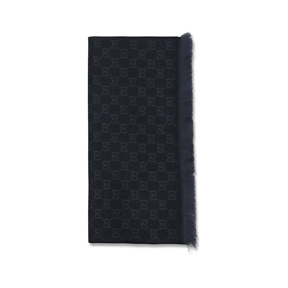 Gucci Black Wool Scarf