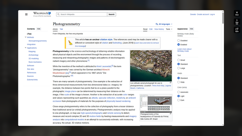 Example of a website that successfully opens in the mini browser