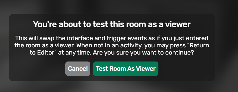 Confirmation Pop-up