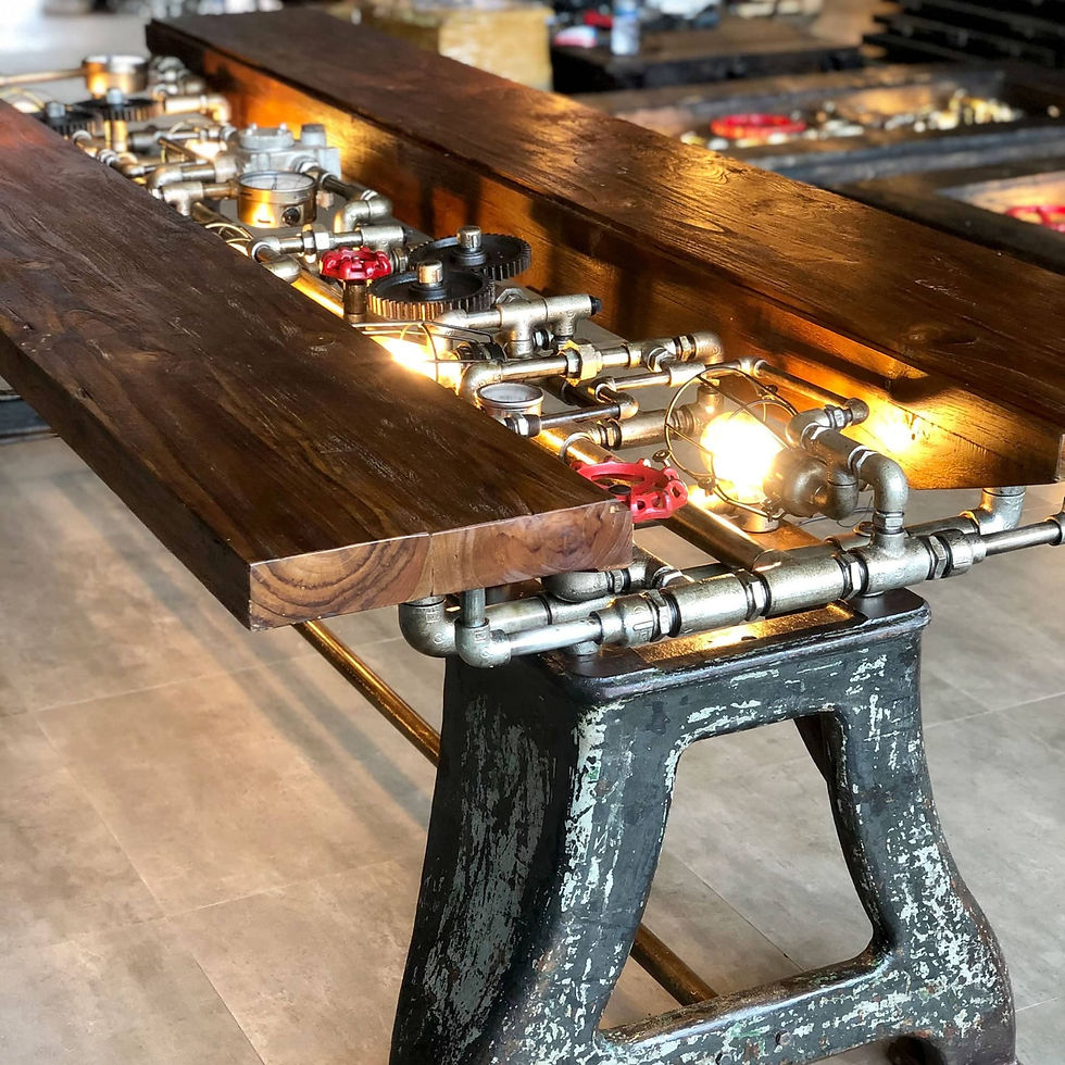 Thumbnail: Unique Handmade Steam Punk Dinning Table