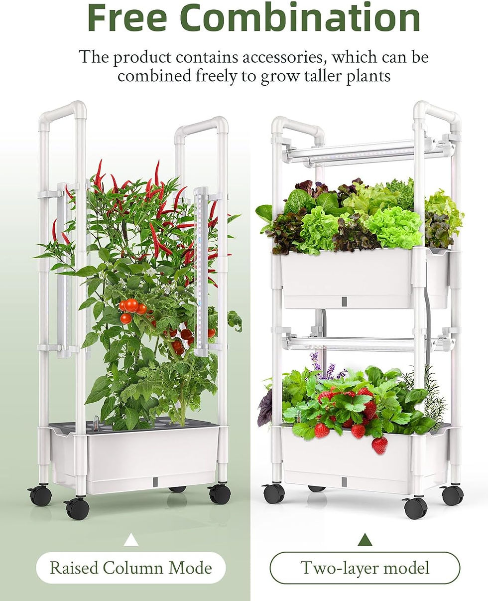 Thumbnail: Hydroponics Growing System,AOONEG 28 Pods Indoor Herb Garden with LED Grow Ligh