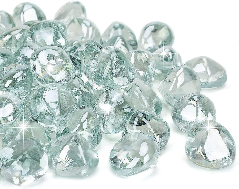 Thumbnail: onlyfire 10-Pounds Fire Glass Diamonds for Propane Fire Pit, 1 Inch Reflective 