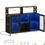 Thumbnail: CuisinSmart Bar Cabinet for Home, Wine Cabinet with Power Outlets, Led Lights a