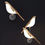Thumbnail: Modern Nordic Wall Bird Lamp Restaurant Personality Glass Chandelier Lamp for L