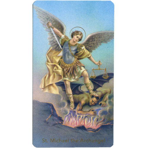 Saint Michael Holy Card