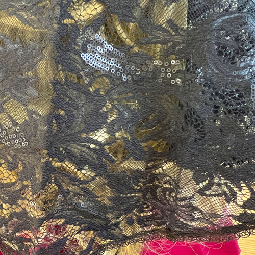 Thumbnail: Black with Sequins Chapel Veil