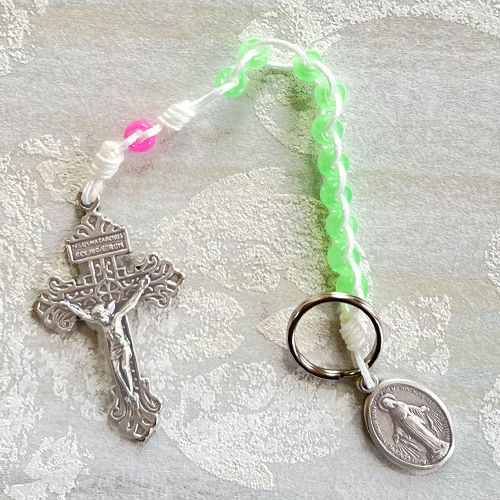 Thumbnail: Glow-in-the-Dark Single Decade Rosaries with Pardon Crucifix