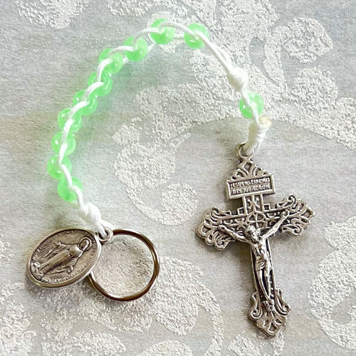 Thumbnail: Glow-in-the-Dark Single Decade Rosaries with Pardon Crucifix
