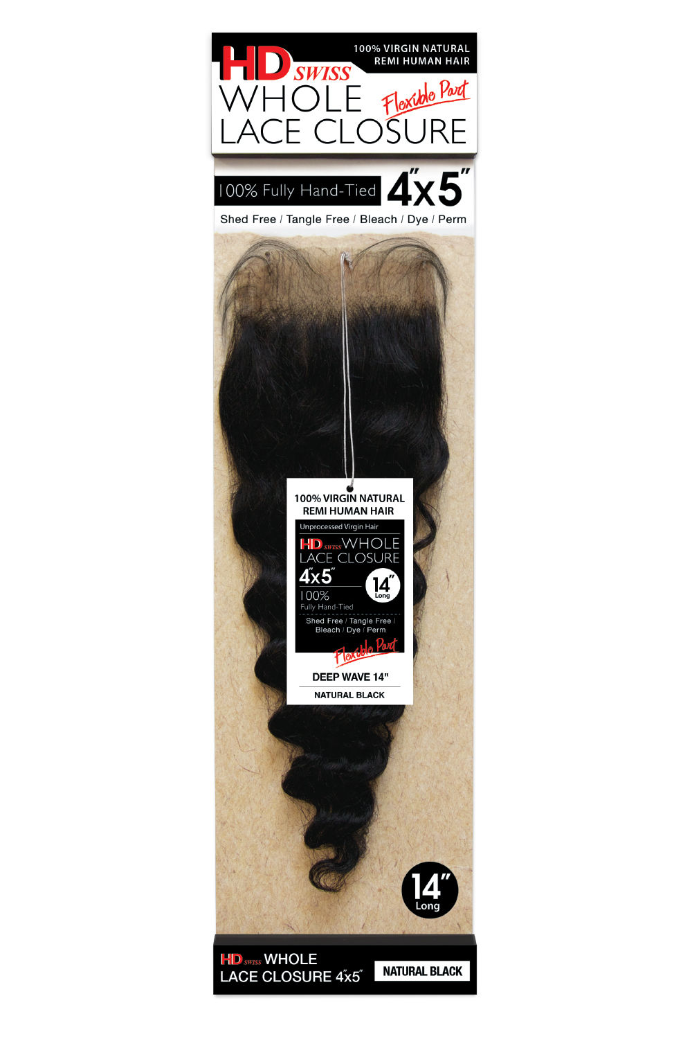 HD NATURAL LACE CLOSURE 4X5 DEEP WAVE