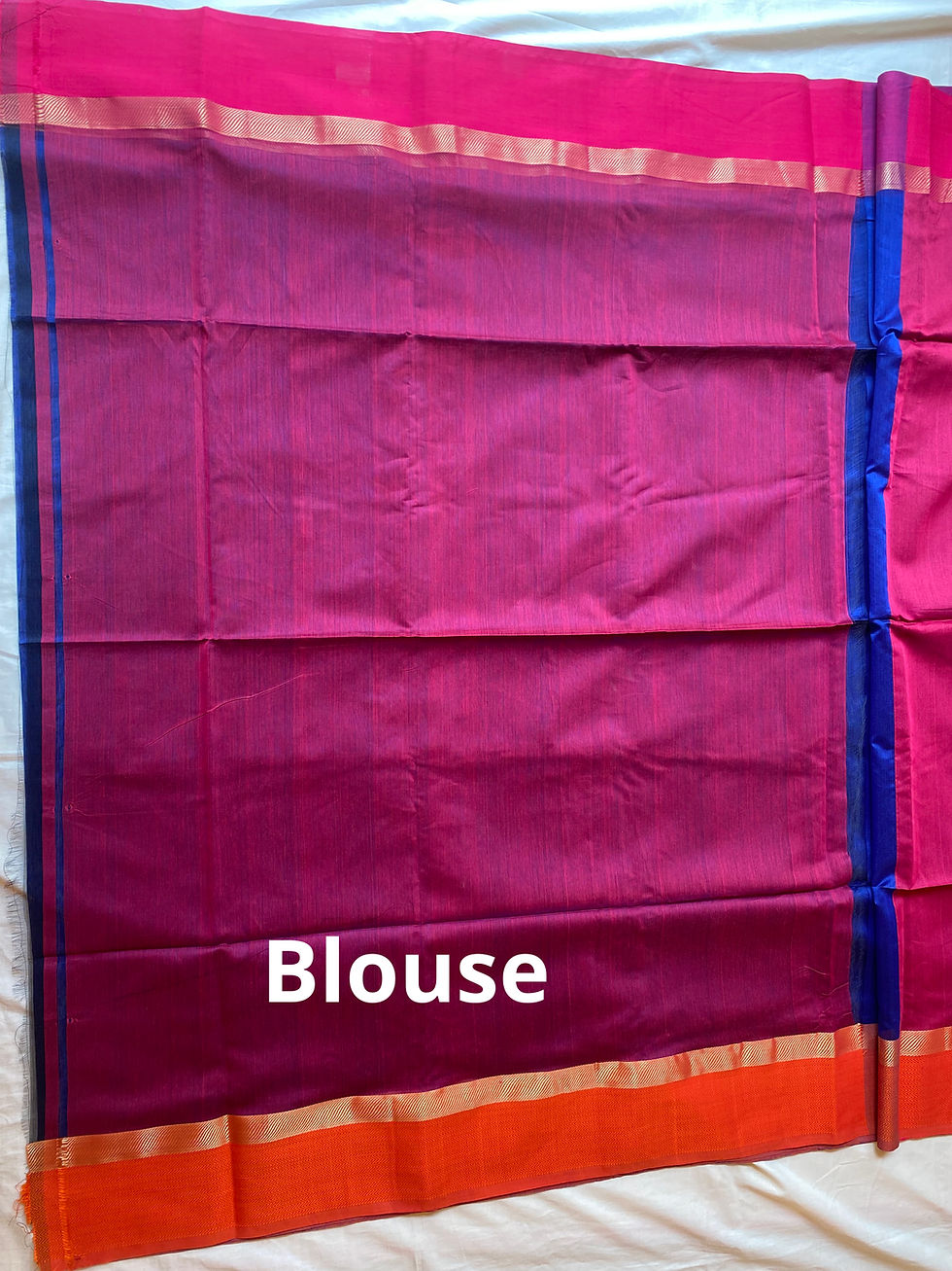 Thumbnail: Handcrafted Maheshwari  silk saree 