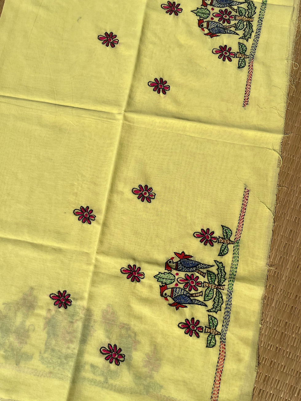 Thumbnail: Handembroidery sujani cotton Blouse piece 