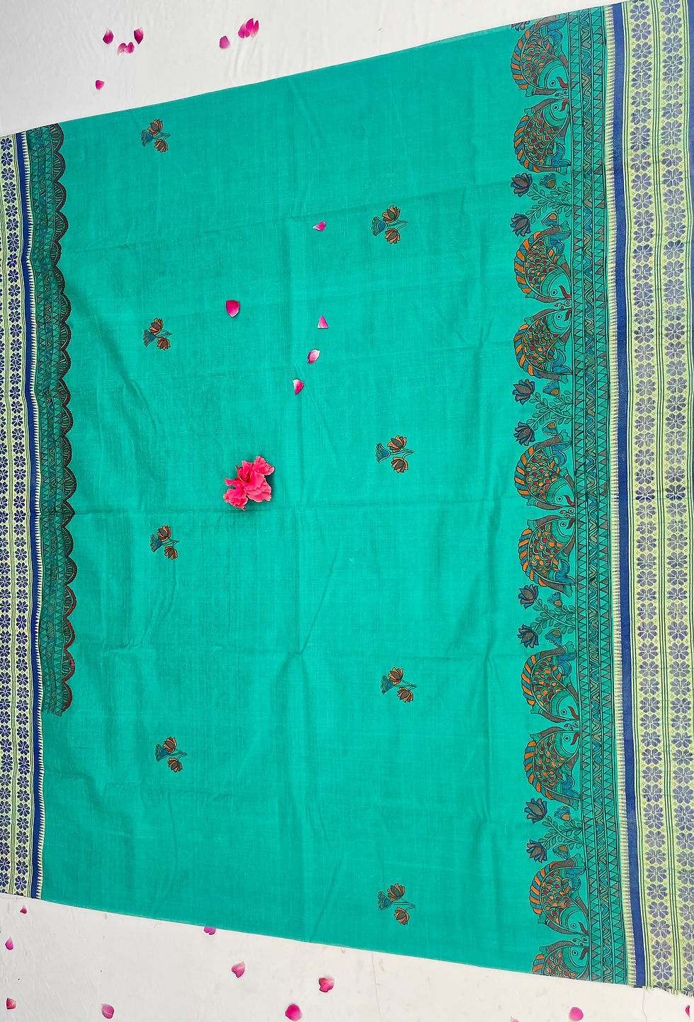 Thumbnail: Handpainted Madhubani cotton saree