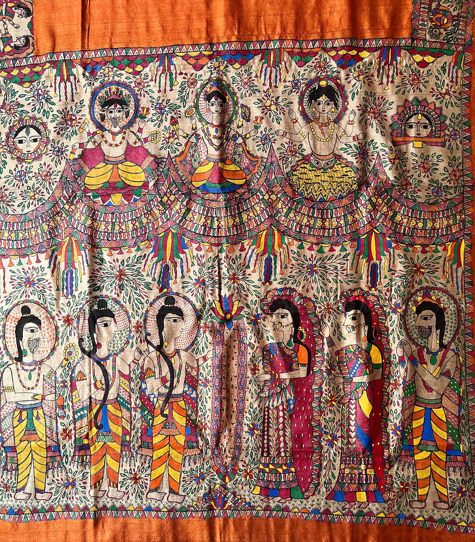 Thumbnail: Sita Raman : Swayamvar Narangi Tussar Silk Saree