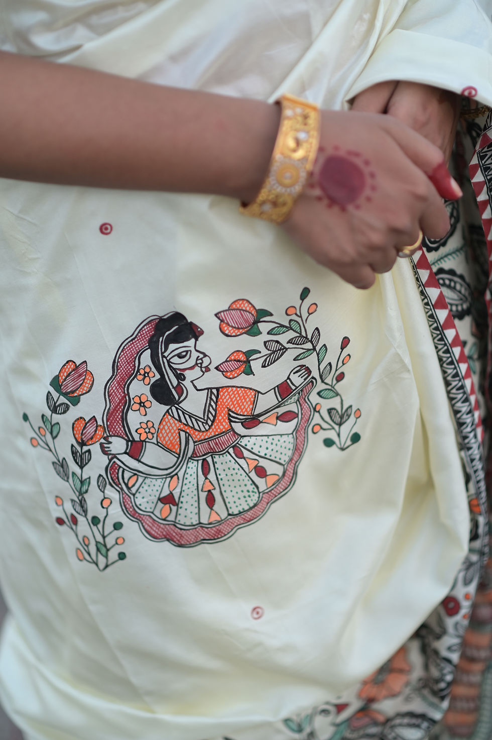 Thumbnail: Geetanjali ‘Kalyanika’ Madhubani Bangalore Silk Saree