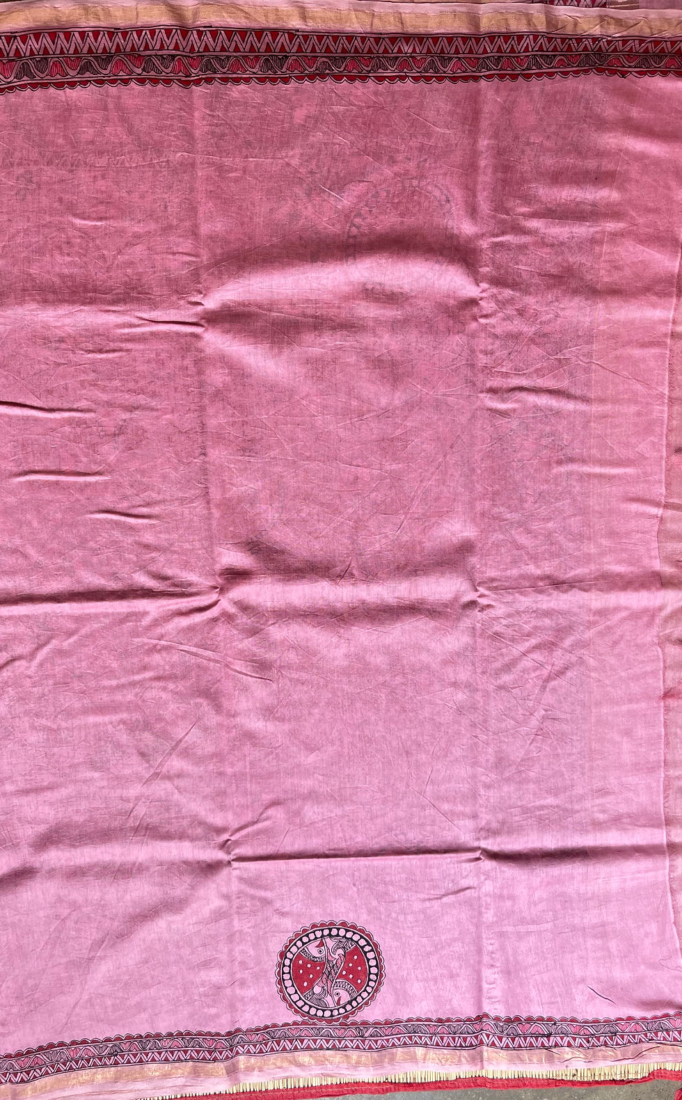 Thumbnail: Hand-painted Madhubani Chanderi Cotton Silk Saree