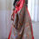 Thumbnail: Shyamsundara Krishna leela Madhubani Handpainted Red & beige Tussar silk saree