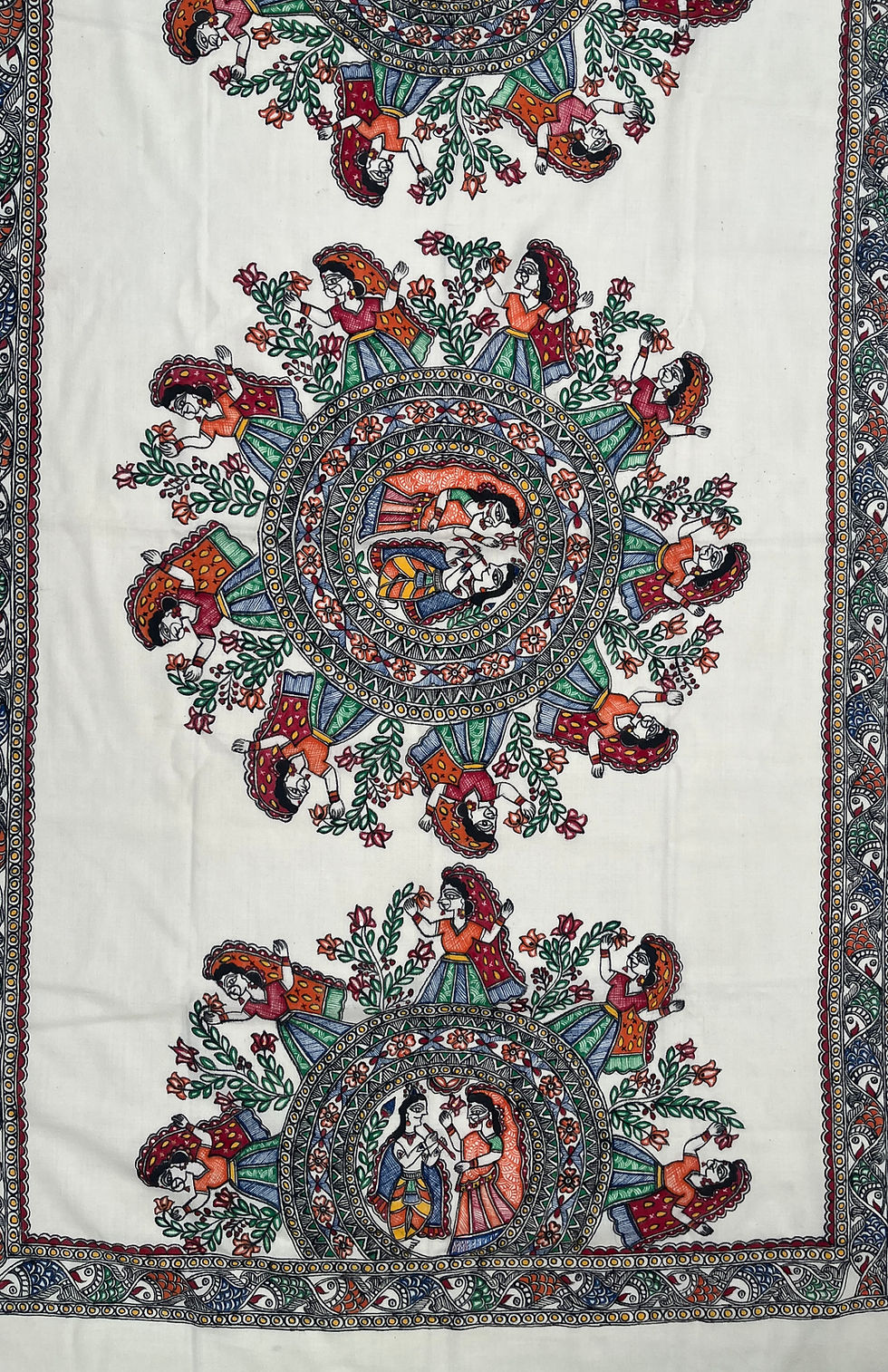 Thumbnail: Hand-painted Madhubani Woolen shawl   