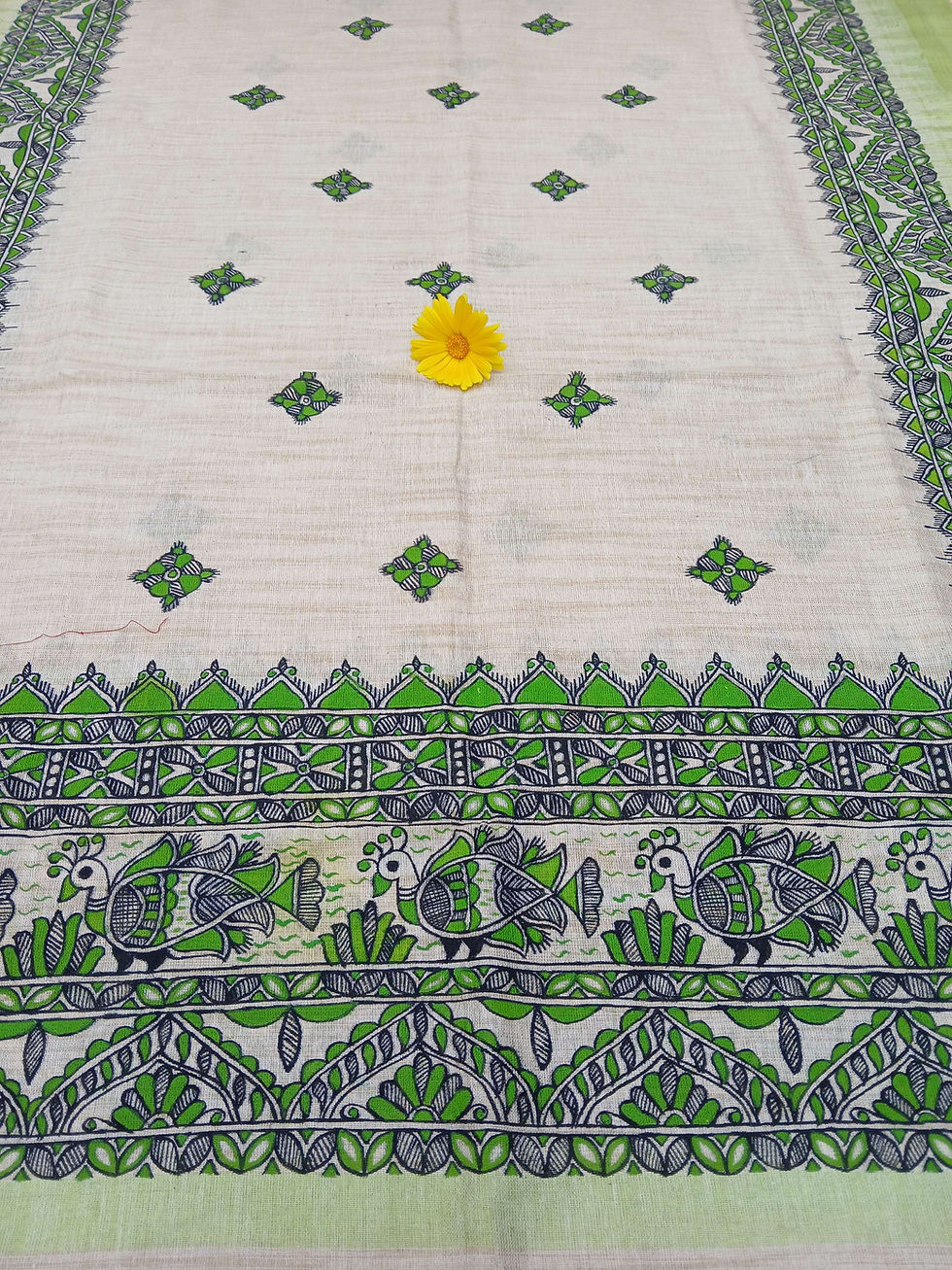 Thumbnail: Geetanjali Handpainted Madhubani khadi cotton 