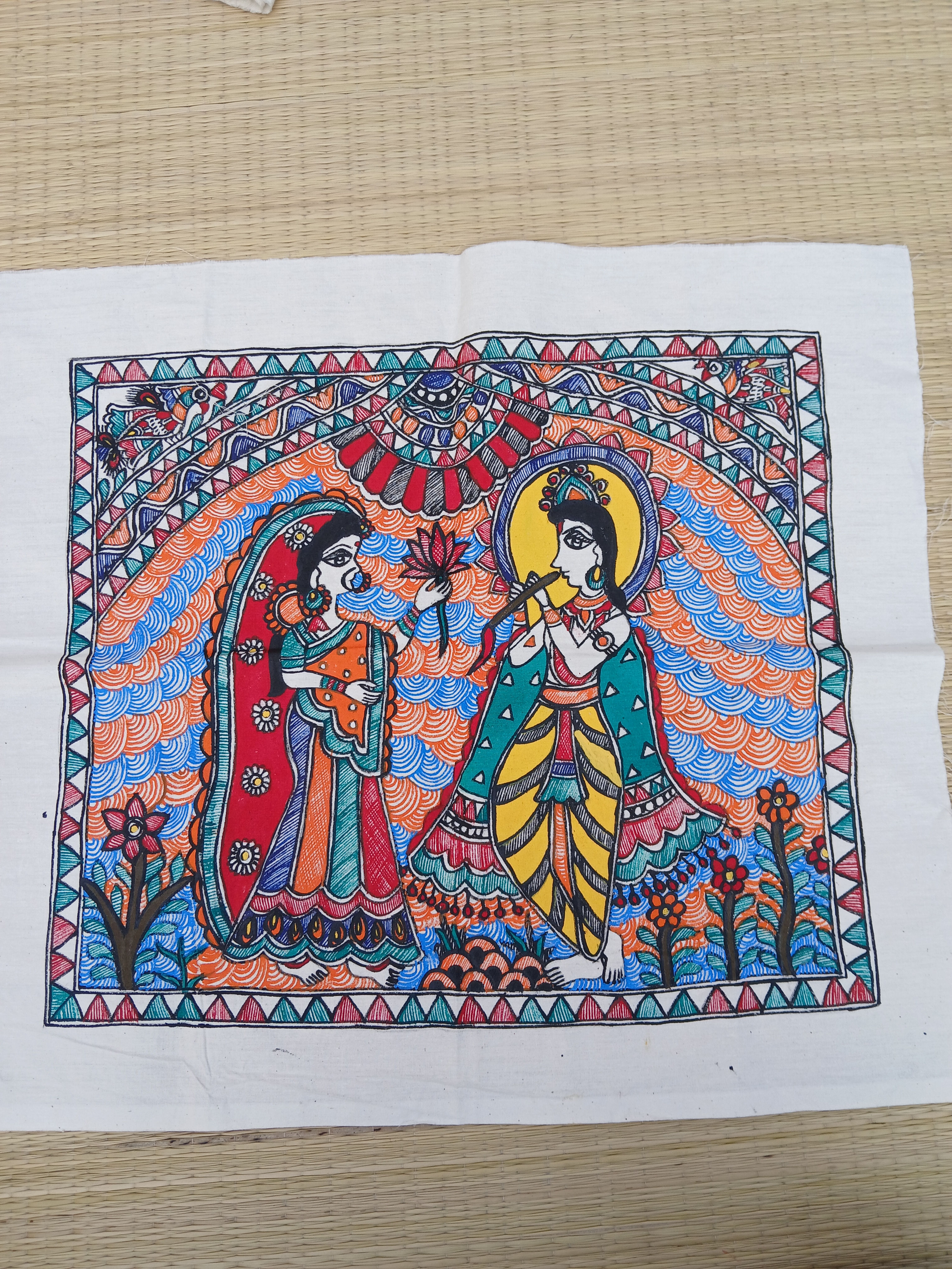 Handpainted Madhubani poster 