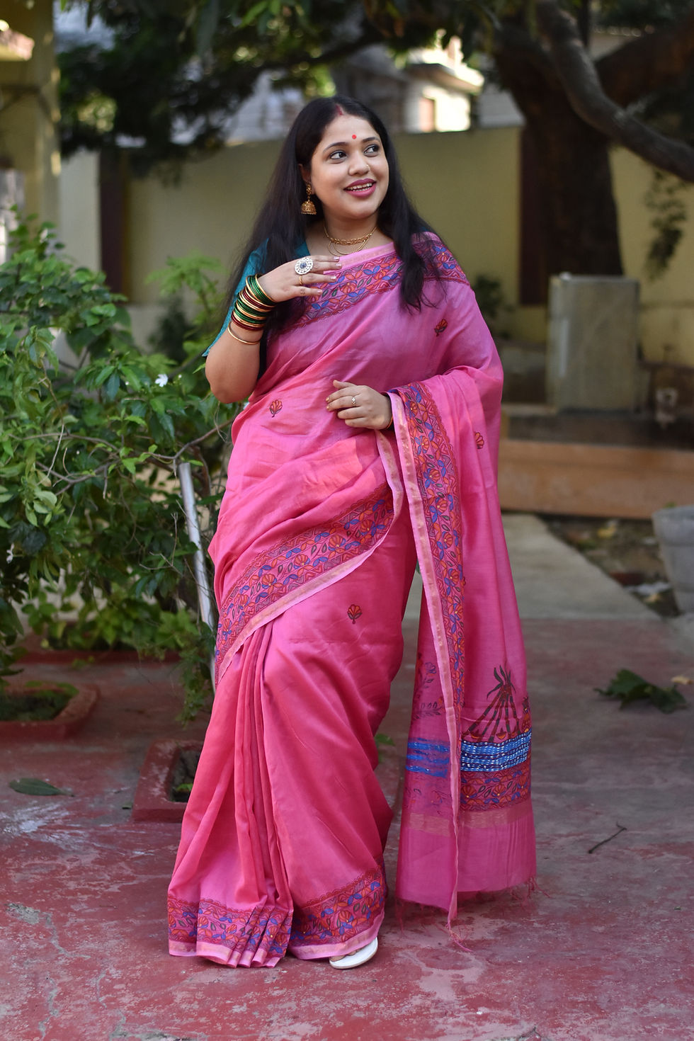 Thumbnail: Geetanjali ‘Surya Vandana’ Chhath Puja Chanderi Silk Cotton Saree