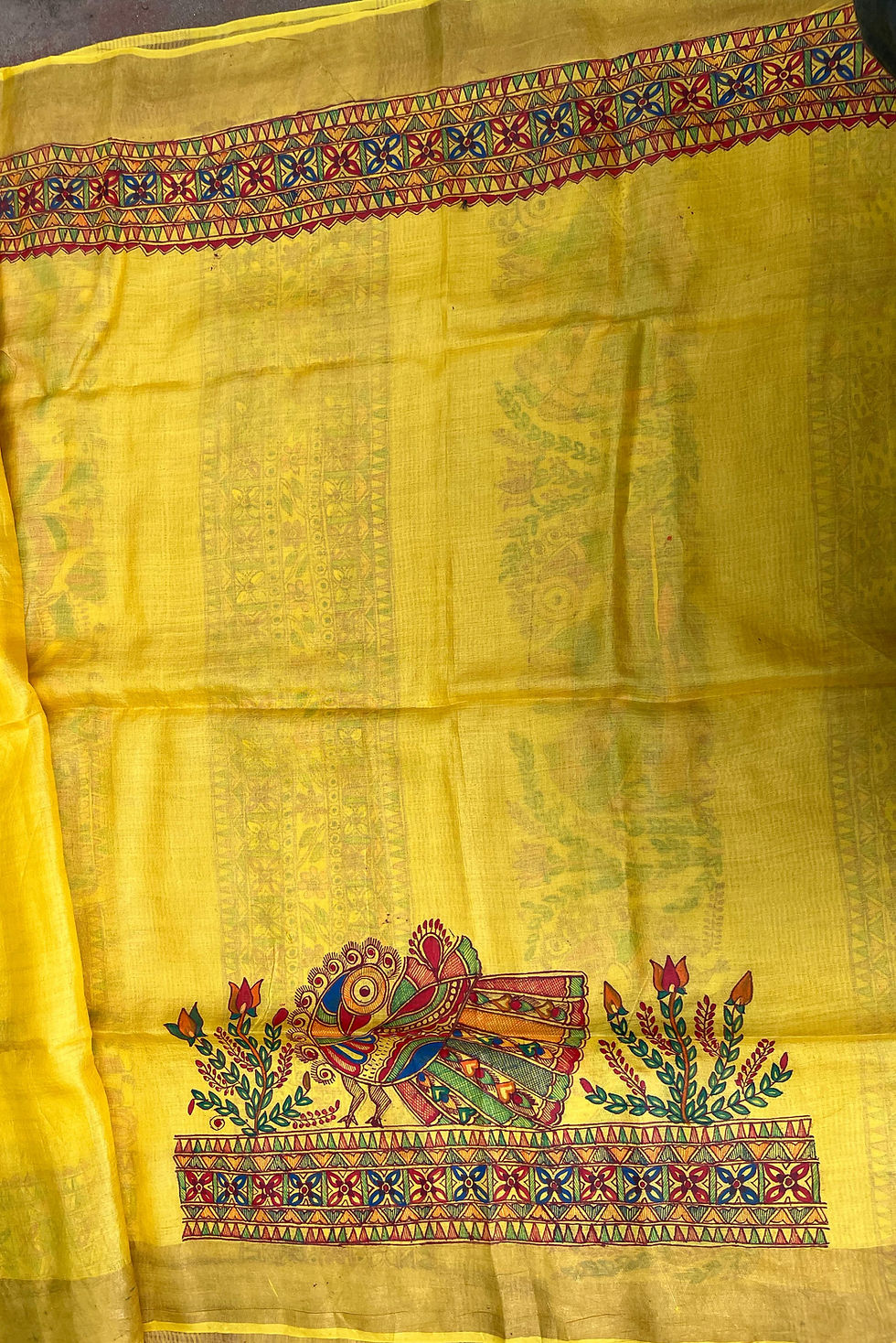 Thumbnail: Geetanjali  ‘Kanyadan’ Handpainted Madhubani  Bhagalpuri  silk Saree