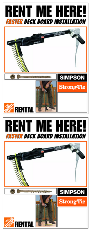 Labels for Simpson Strong-Tie merchandise in Home Depot