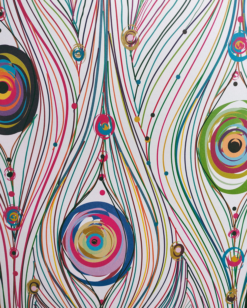 Thumbnail: Peacock Feather Paper Pack - Set of 8