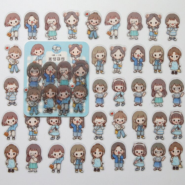Thumbnail: 40Pcs PET Chibi Stickers