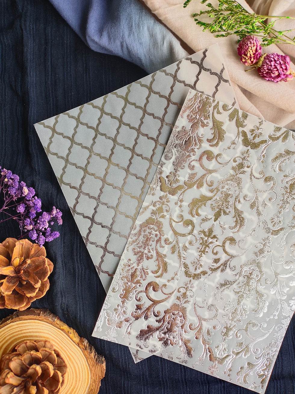 Thumbnail: A4 & A5 Metallic Foiled Vellum - Pack of 16