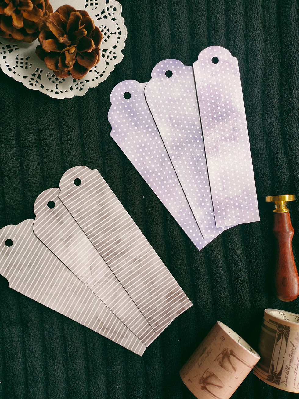 Thumbnail: Watercolor Patterned Bookmarks - Set of 6