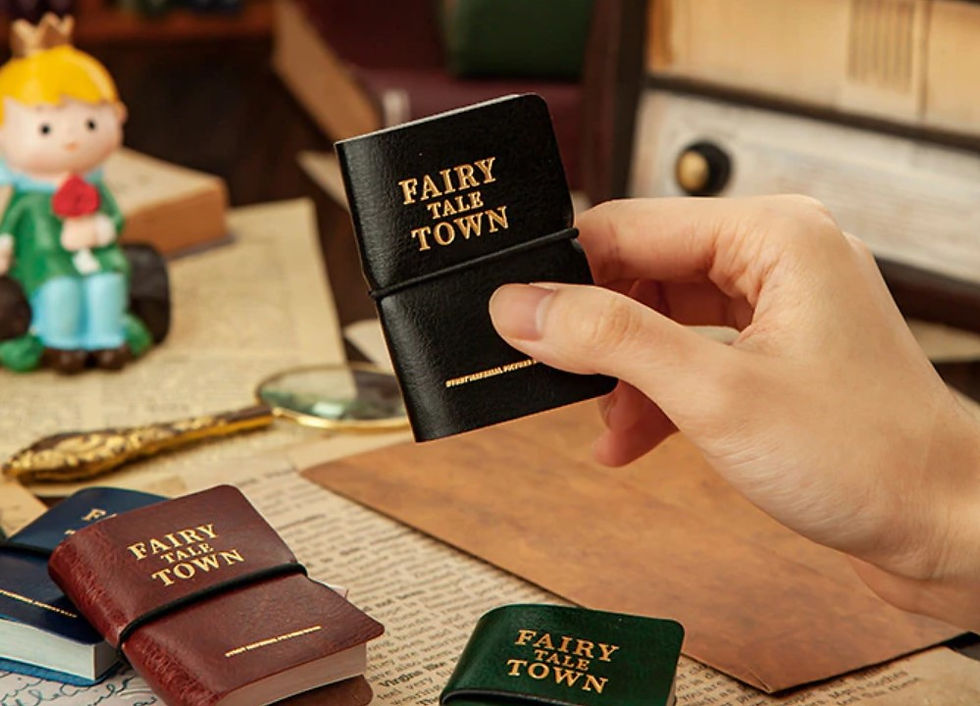 Thumbnail: Leather-Bound Ephemeral Booklet (40mm x 55mm - 50 Sheets)