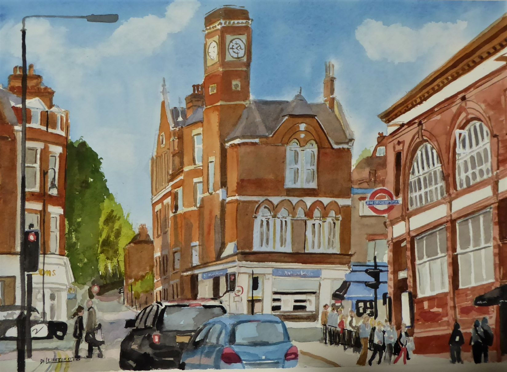 Hampstead High- station corner (10"x14")