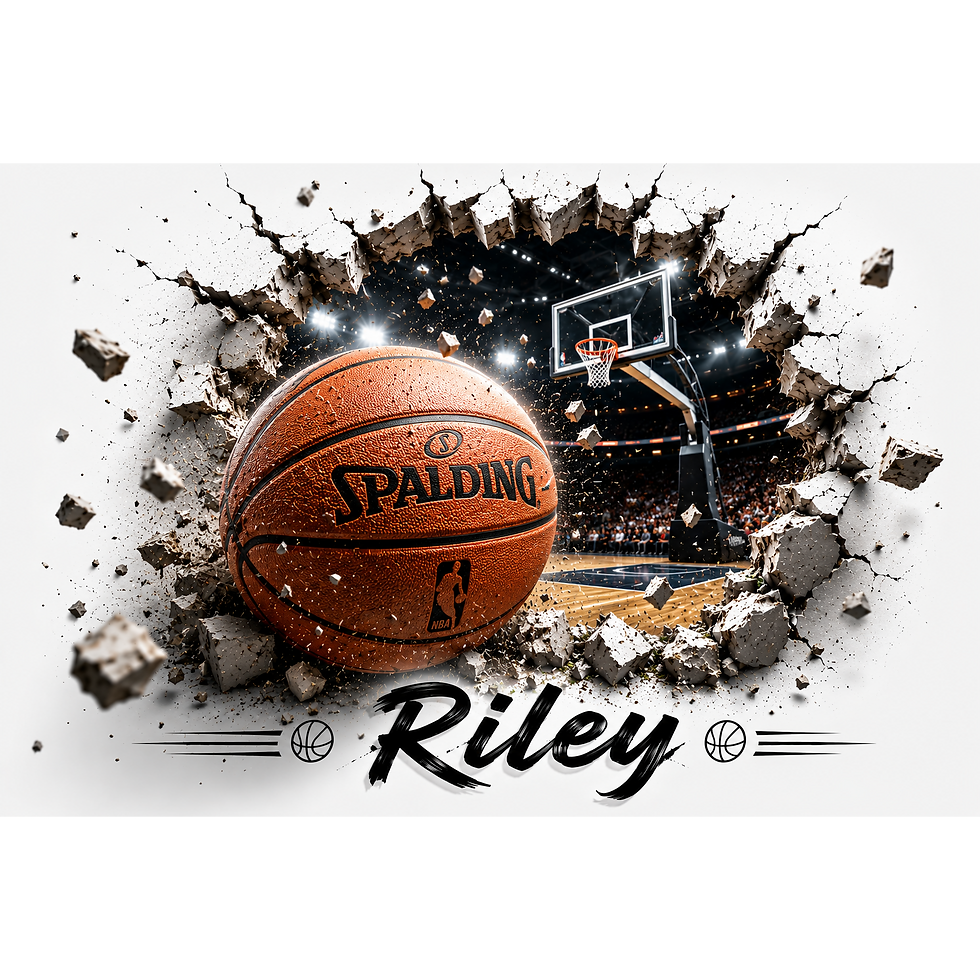 Thumbnail: Basketball breaking through a wall with Riley text.