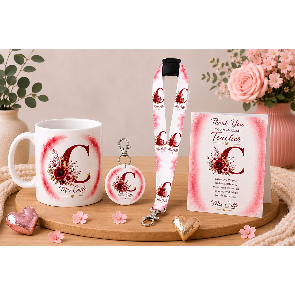 Thumbnail: Signature Initial Collection teacher gifts with floral letter C