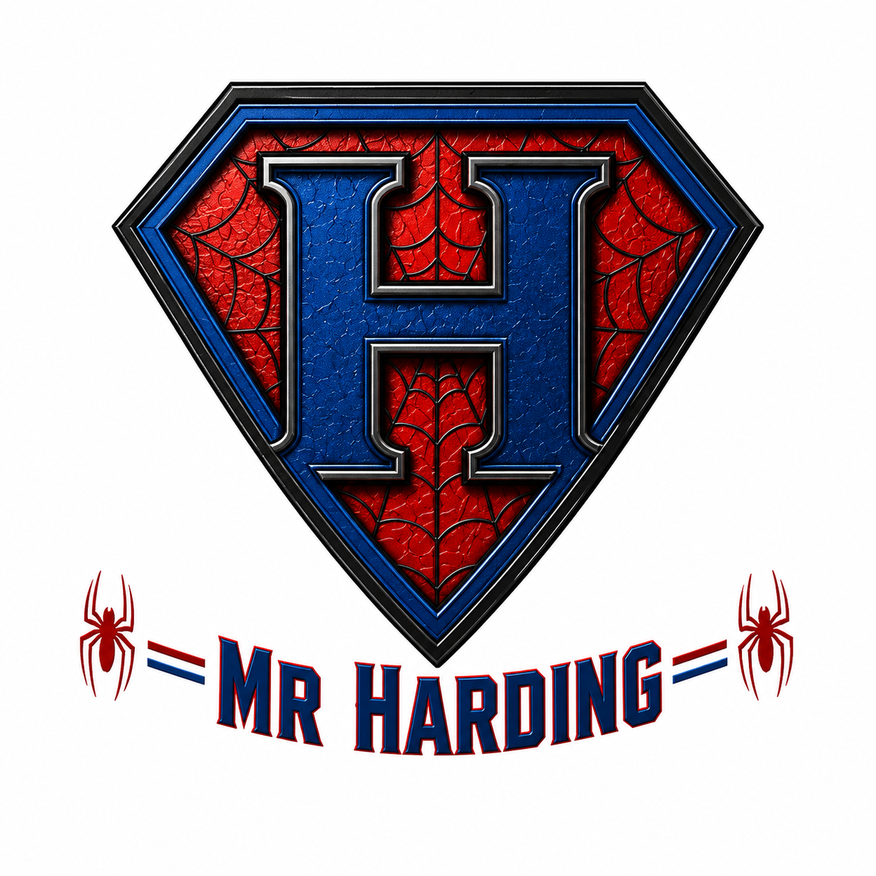 Hero TAG'D Collection Mr Harding logo with a blue letter H