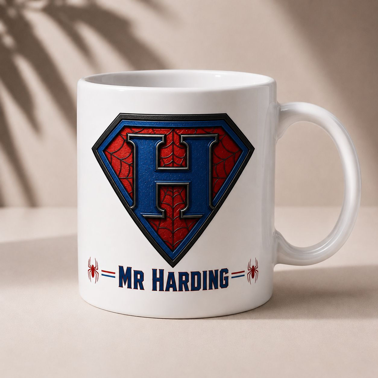 Hero TAG'D Collection Mr Harding mug with superhero H