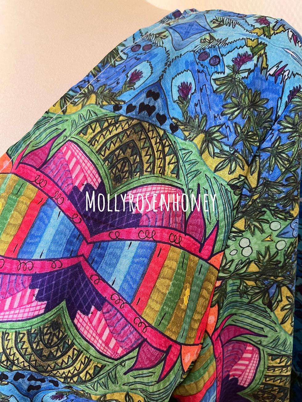 Miniaturebillede: Mollyrosenhoney Sommerfugle blusen #3  Str.2XL   